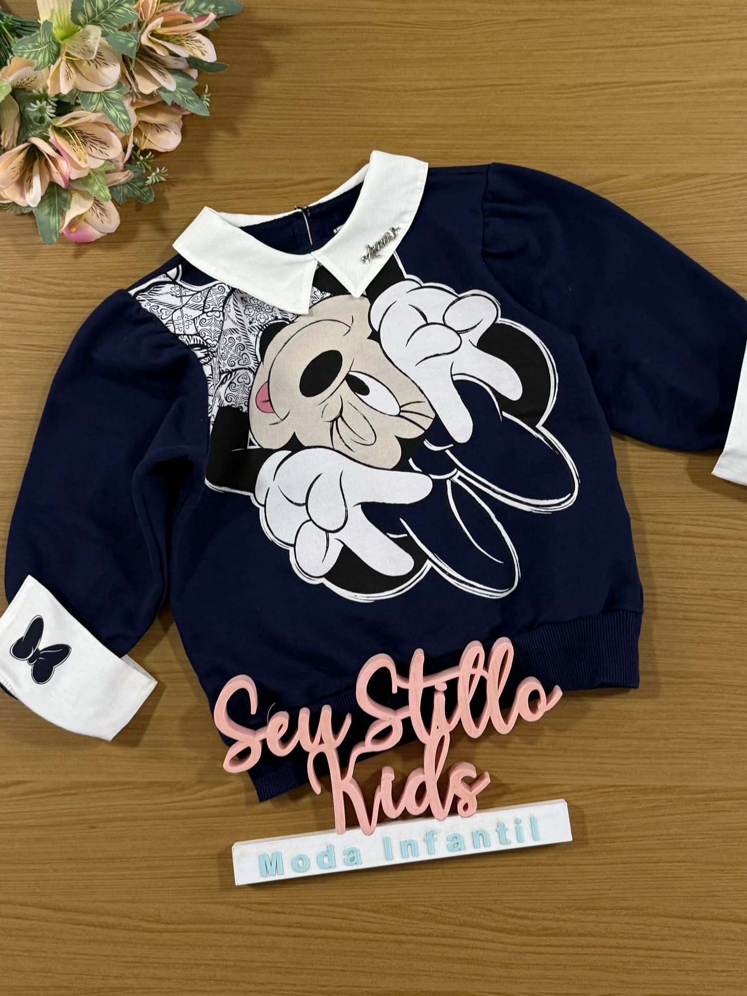 Casaco Infantil Animê Inverno Minnie Disney