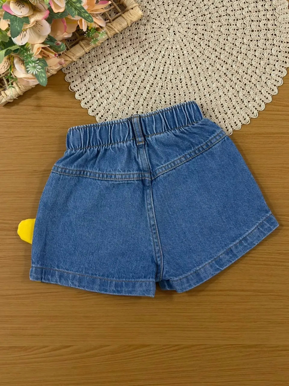 Shorts Jeans Infantil Menina Momi Ursinho Pooh Disney