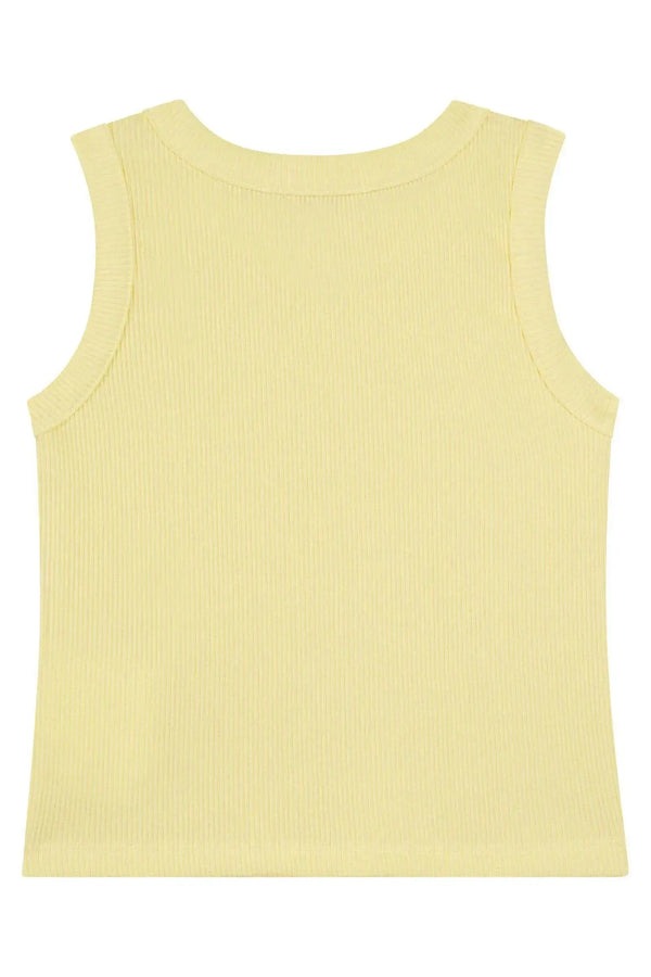 Regata Infantil Kukiê Verão Amarela com Strass