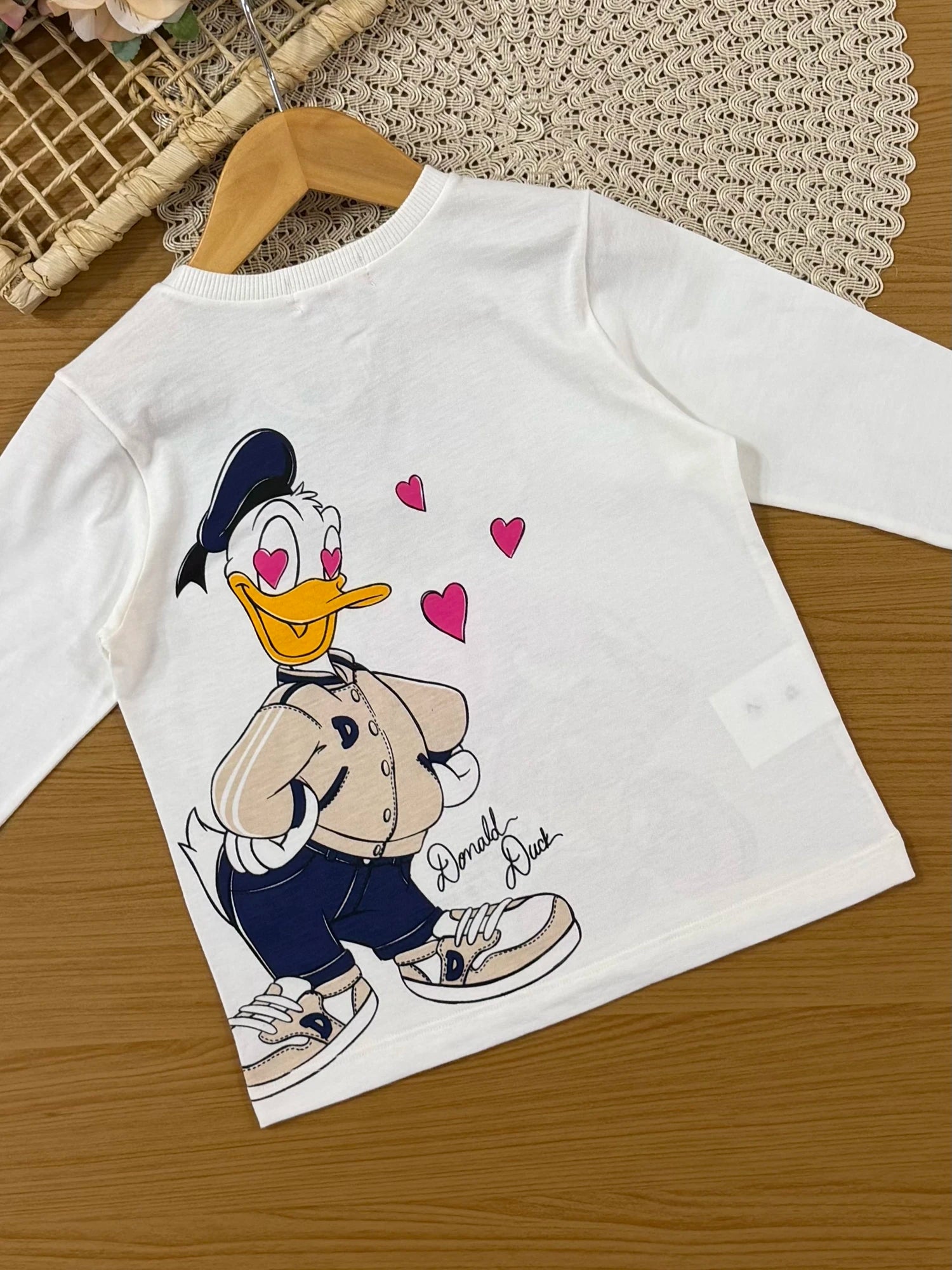 Conjunto Infantil Momi Inverno com Calça Legging Rosa e Blusa Manga Longa Daisy e Donald Love Disney