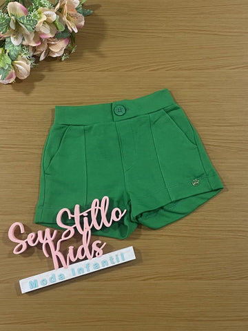 Shorts Infantil Animê Verão Verde