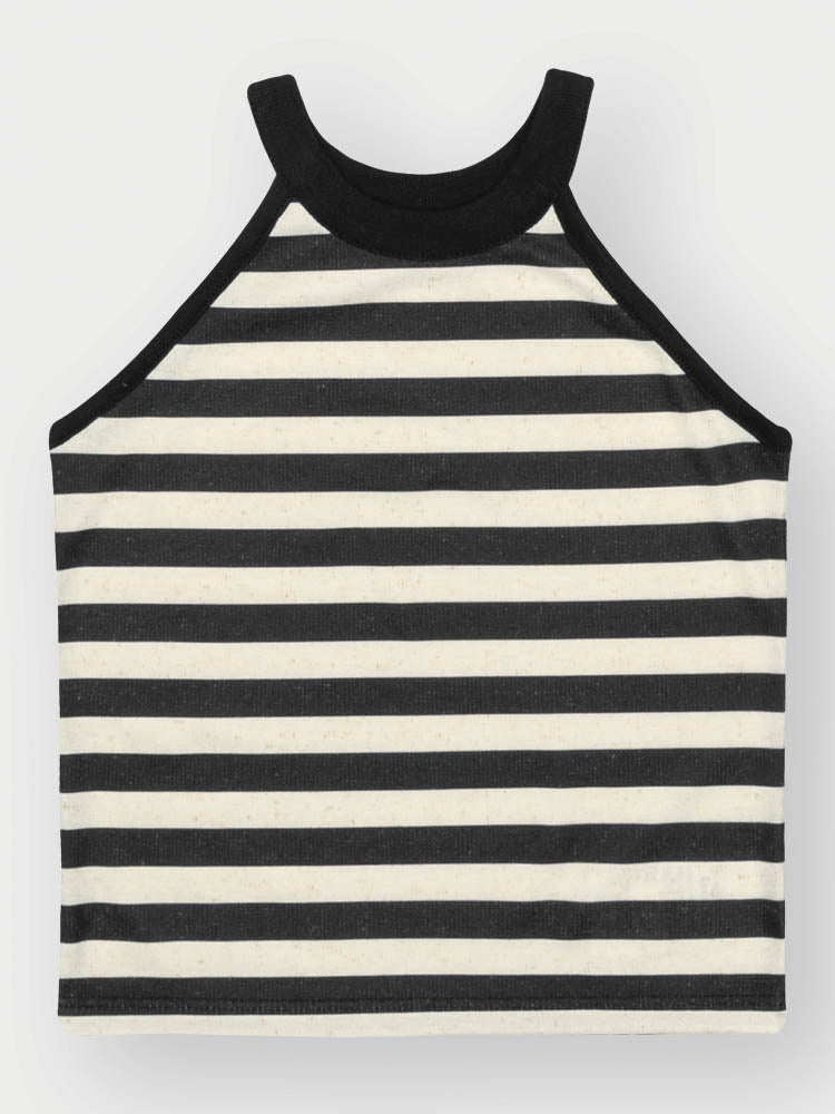 Conjunto Infantil Belime Verão com Shorts Preto e Regata Listrada