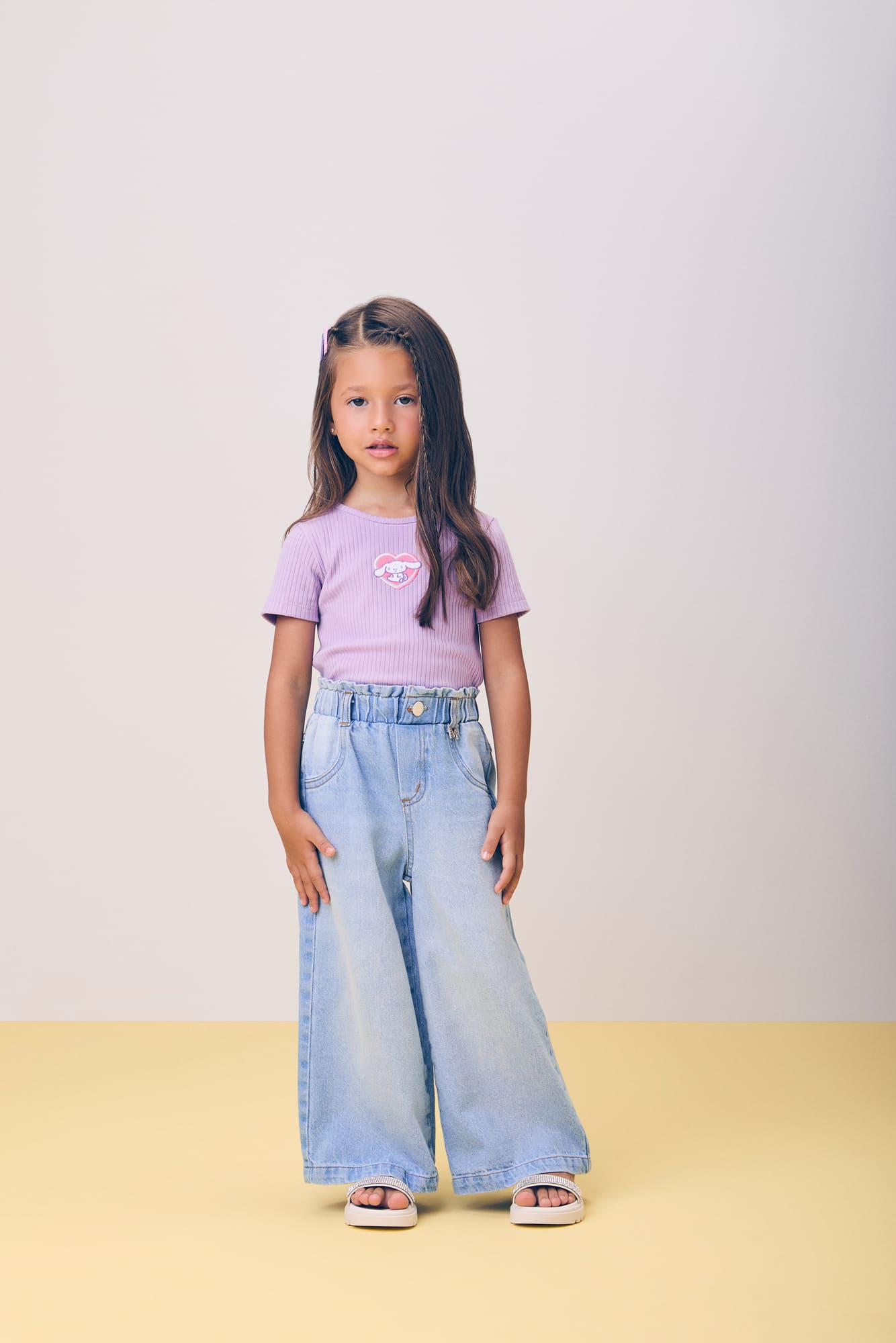 Blusa Infantil Momi Verão Lilás Cinnamoroll