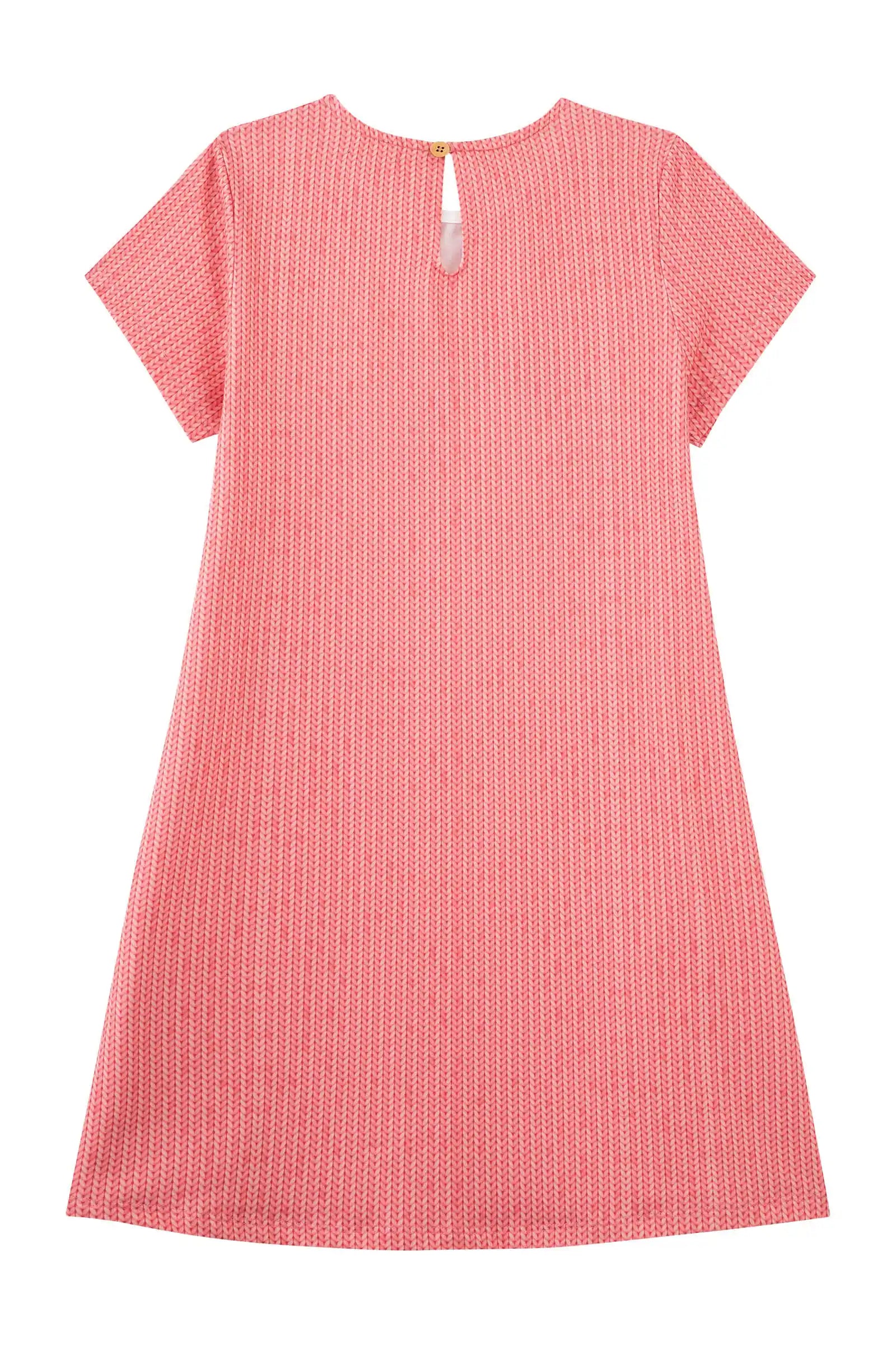 Vestido Infantil Kukiê Inverno Manga Curta Rosa Menininha na Chuva