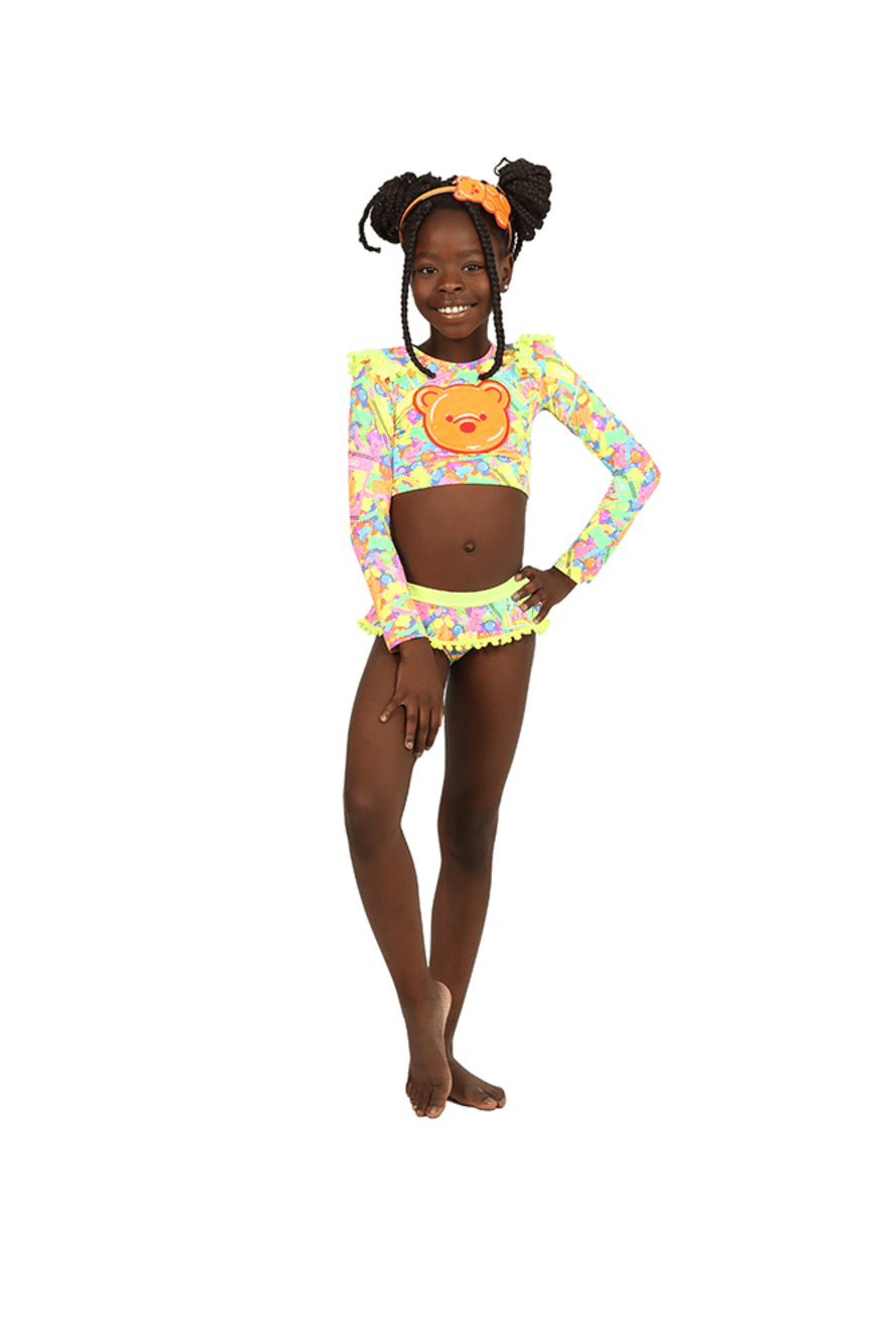 Biquini Infantil Siri Kids Com Cropped Manga Longa Luisa Gummy 39103