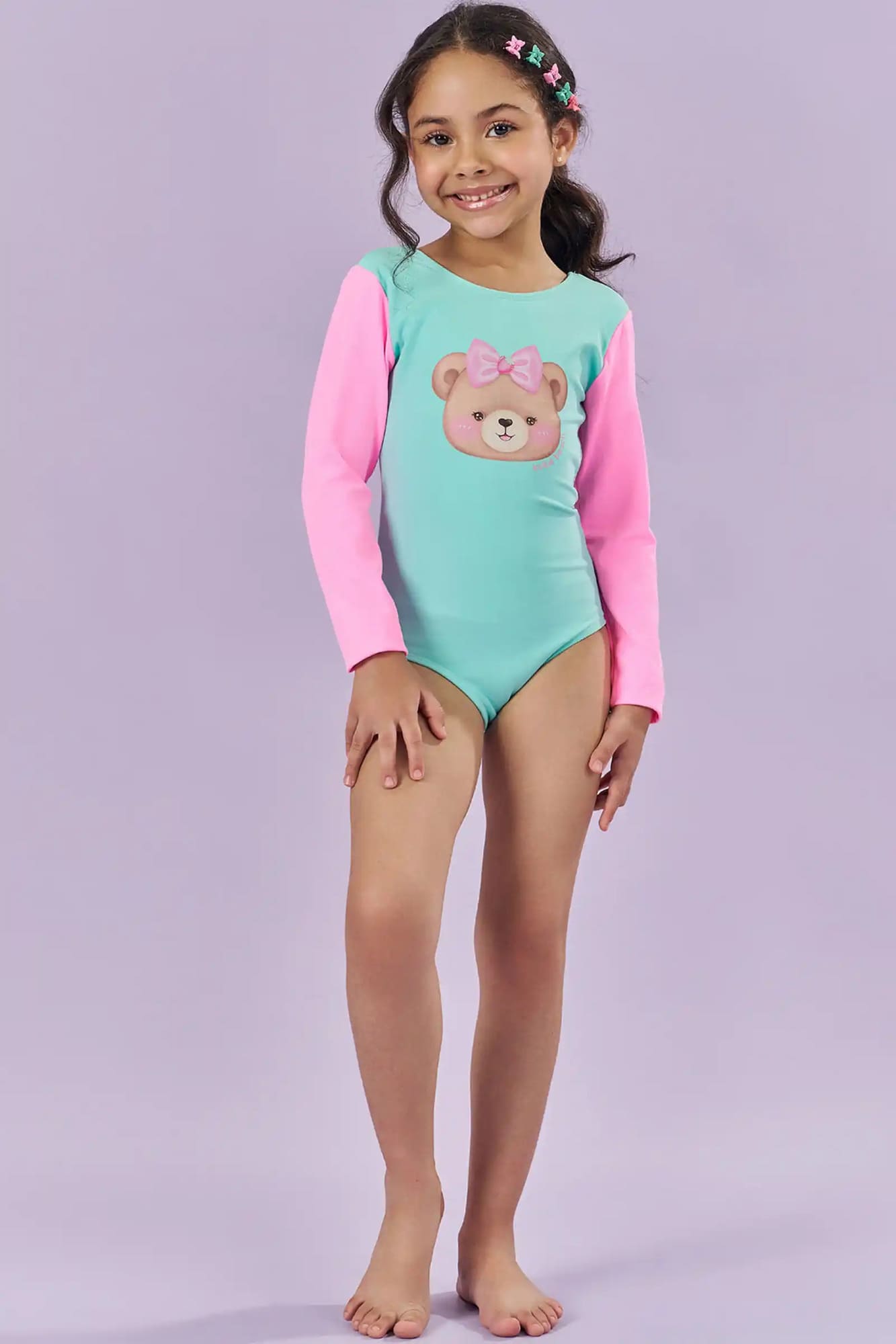 Maiô Infantil Kukiê Verão Azul Ursinha