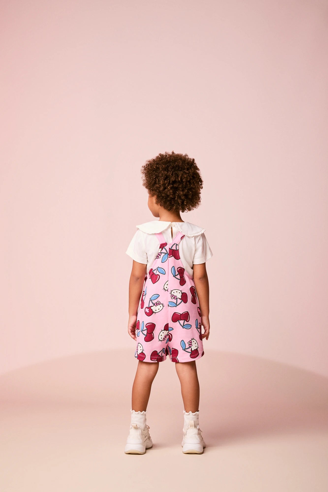 Jardineira Infantil Momi Inverno Rosa Cerejinha Hello Kitty