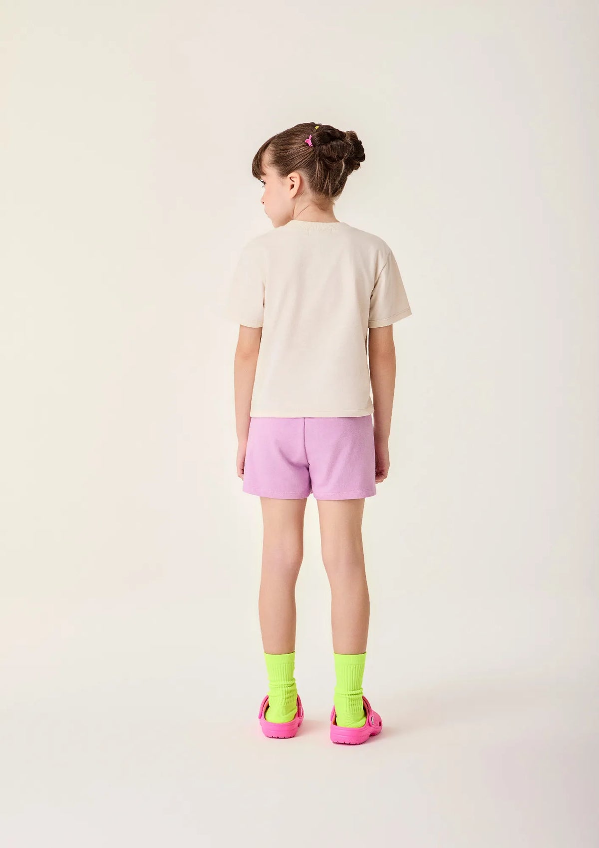 Conjunto Infantil Menina Bimbi Shorts Saia Lilás e Blusa Patins