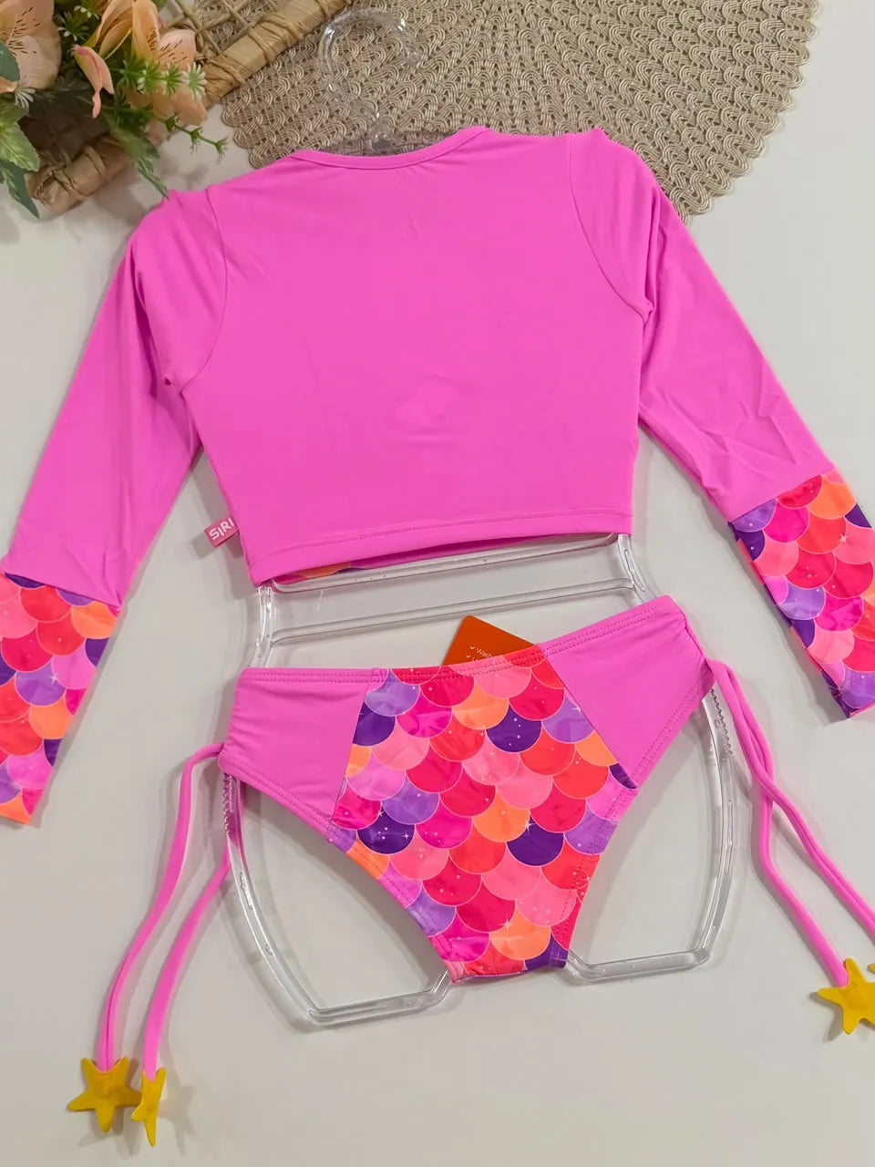 Biquíni Infantil Menina Gabi Cat Fish Rosa 43196