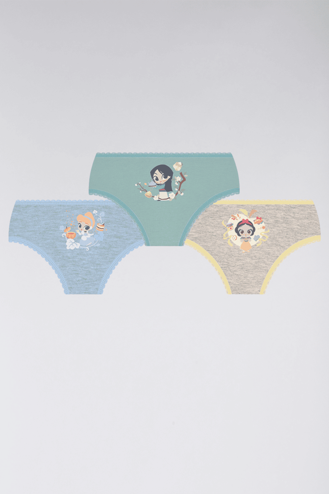 Kit Calcinha Infantil Lupo Princesas Disney