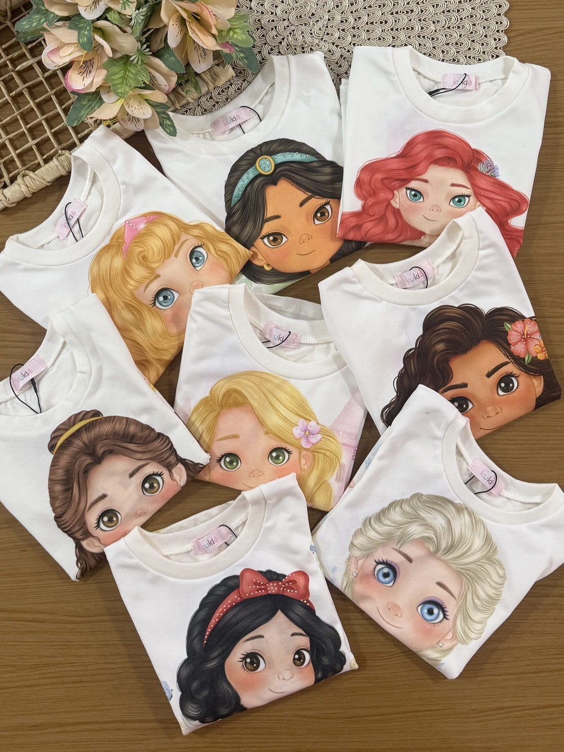 Blusa Infantil Kukiê Verão Branca Princesa Moana