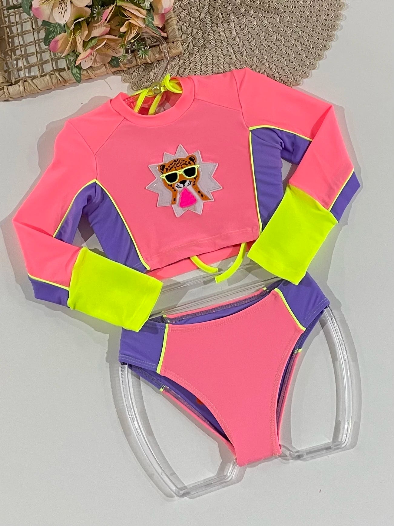 Biquíni Infantil Siri Kids Cropped Manga Longa Kamili Pop 43102