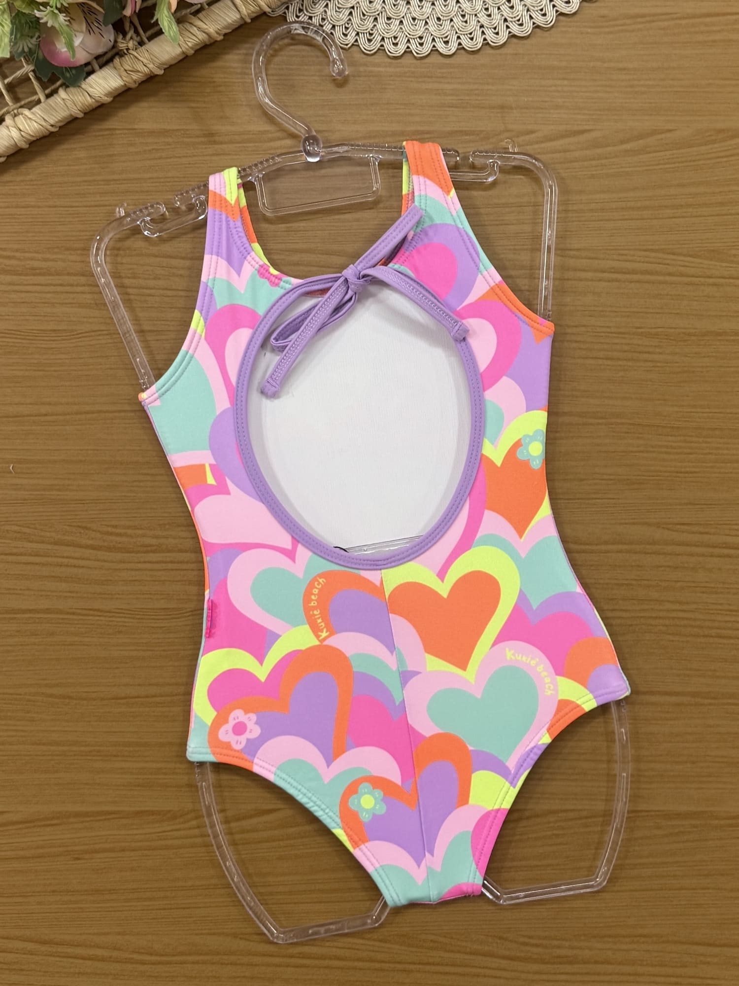 Maiô Infantil Kukiê Verão Colorido Corações Sea