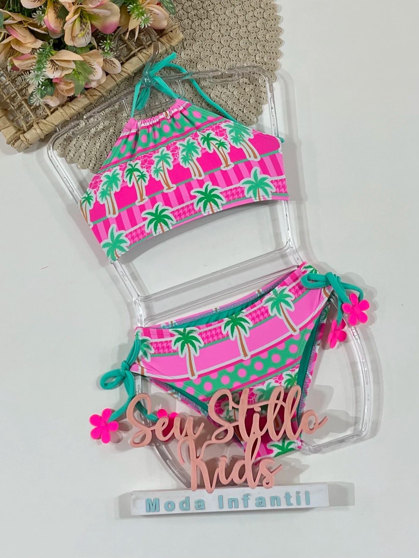 Biquíni Infantil Siri Kids Rosa Manu Tropicandy 43171