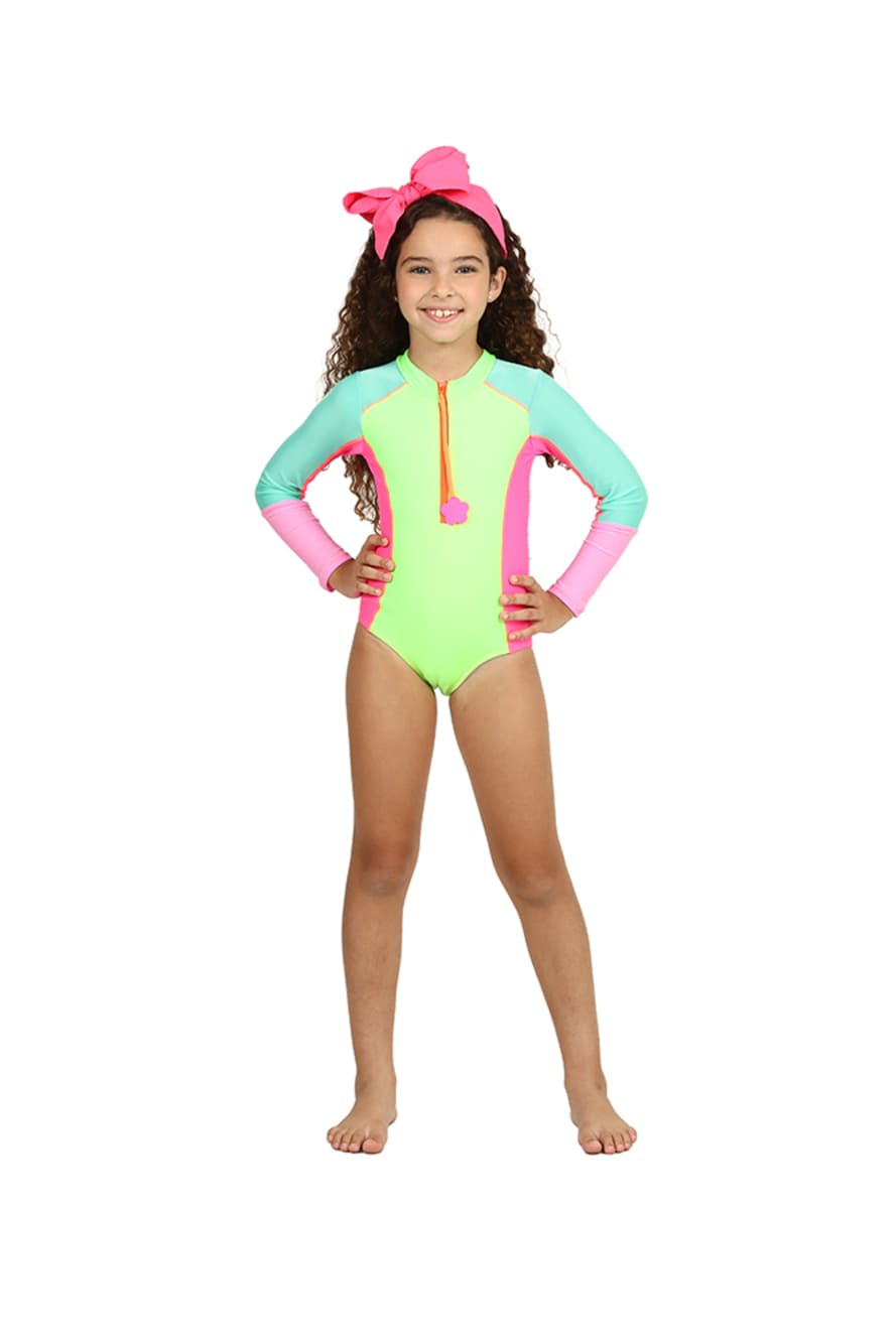Maiô Infantil Siri Kids Manga Longa Vitória Flash 39004