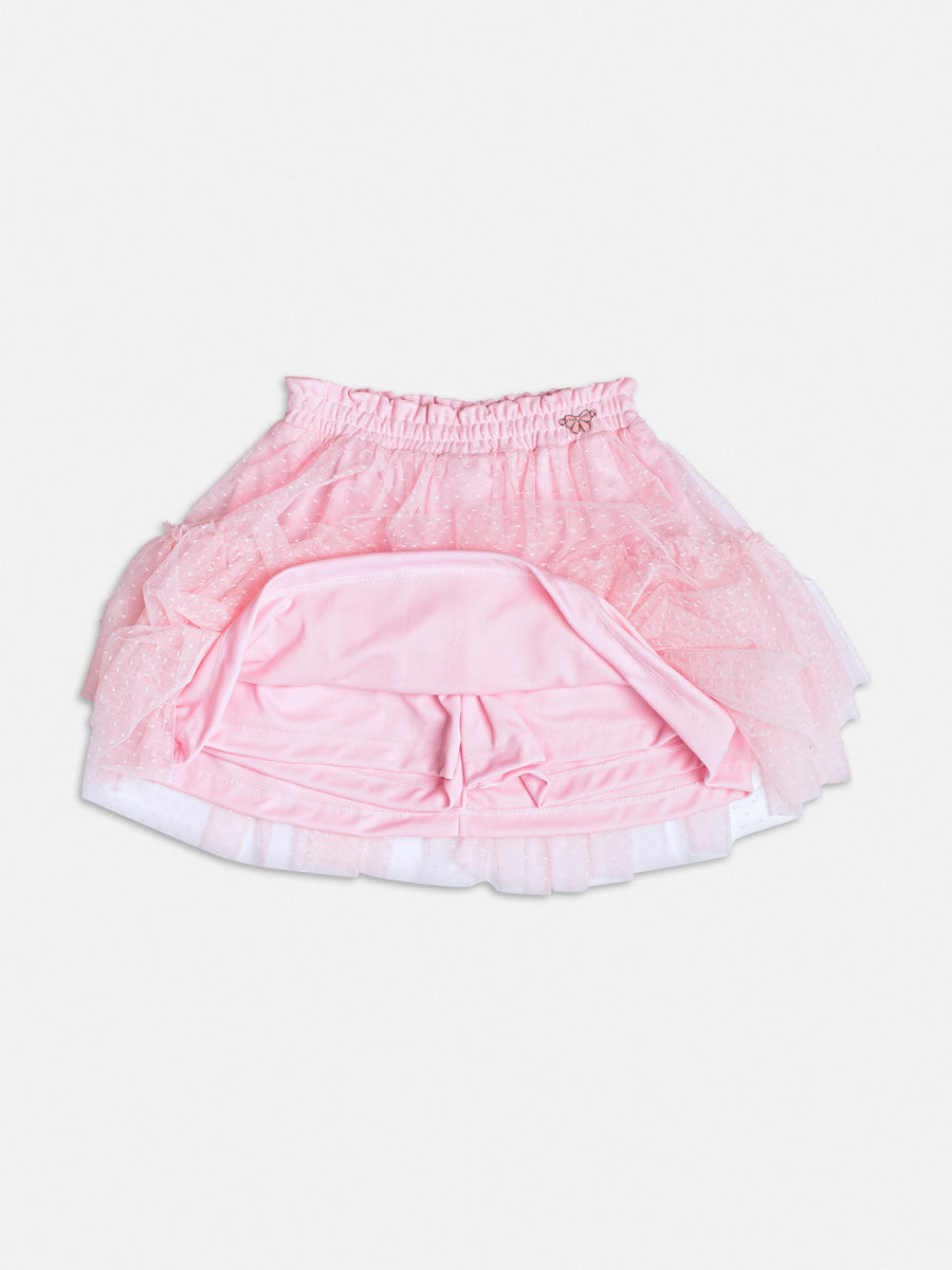 Saia Infantil Momi Inverno Rosa Tule