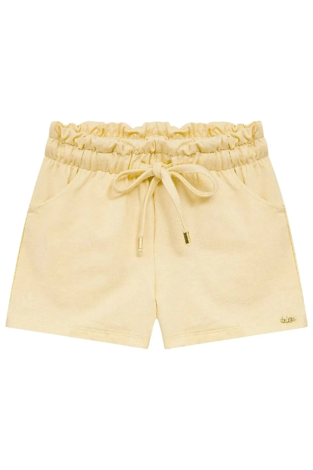 Shorts Infantil Menina Kukiê Amarelo