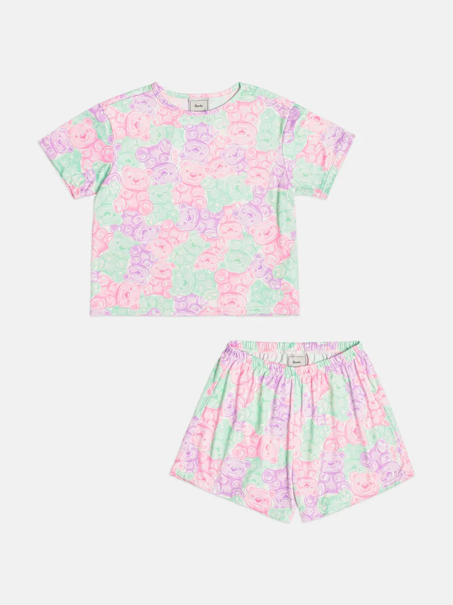 Pijama Infantil Menina Bimbi Gummy Bear Colors