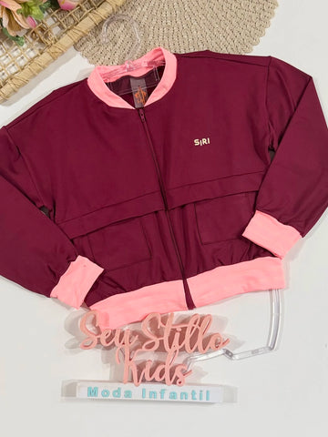 Jaqueta Infantil Siri Kids Sport Térmica Lais Vinho 42631