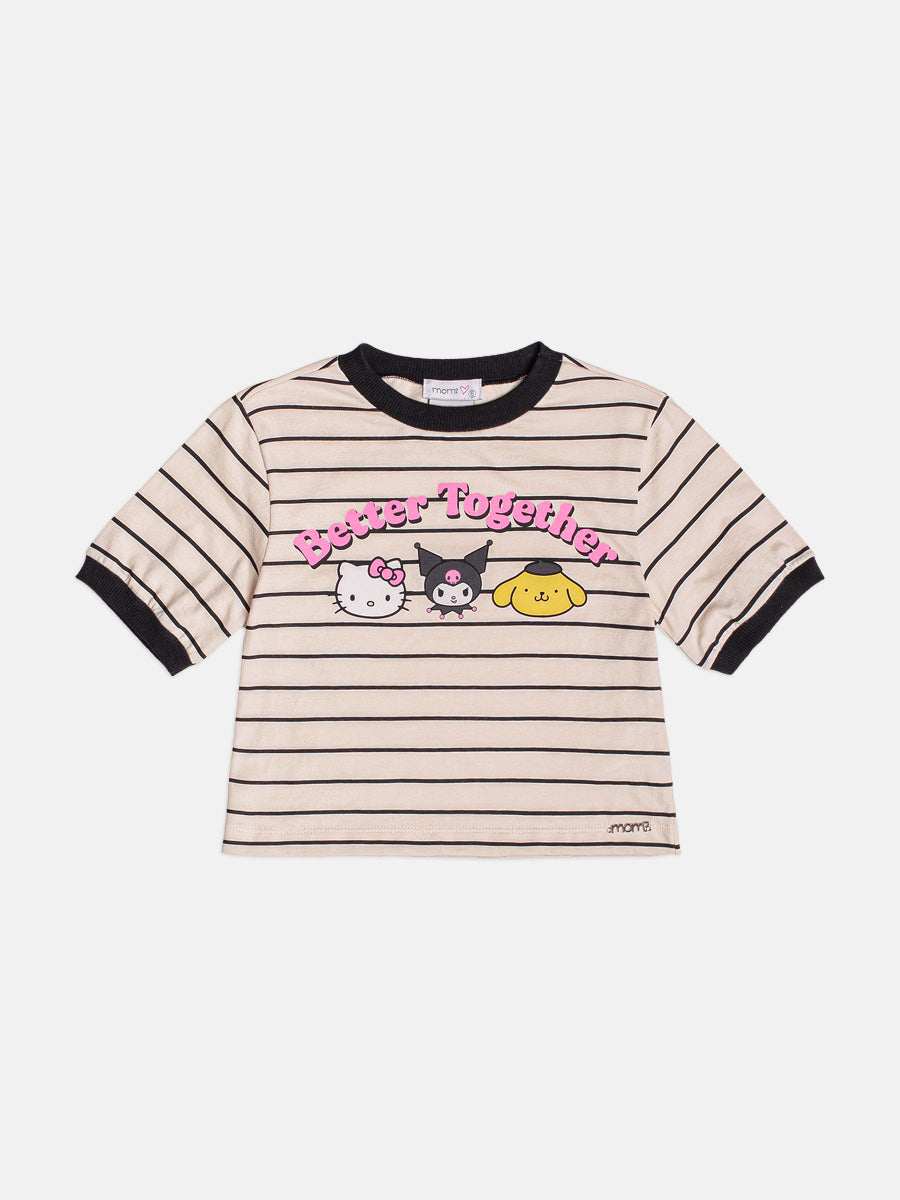 Blusa Infantil Momi Inverno Bege Listrada Hello Kitty