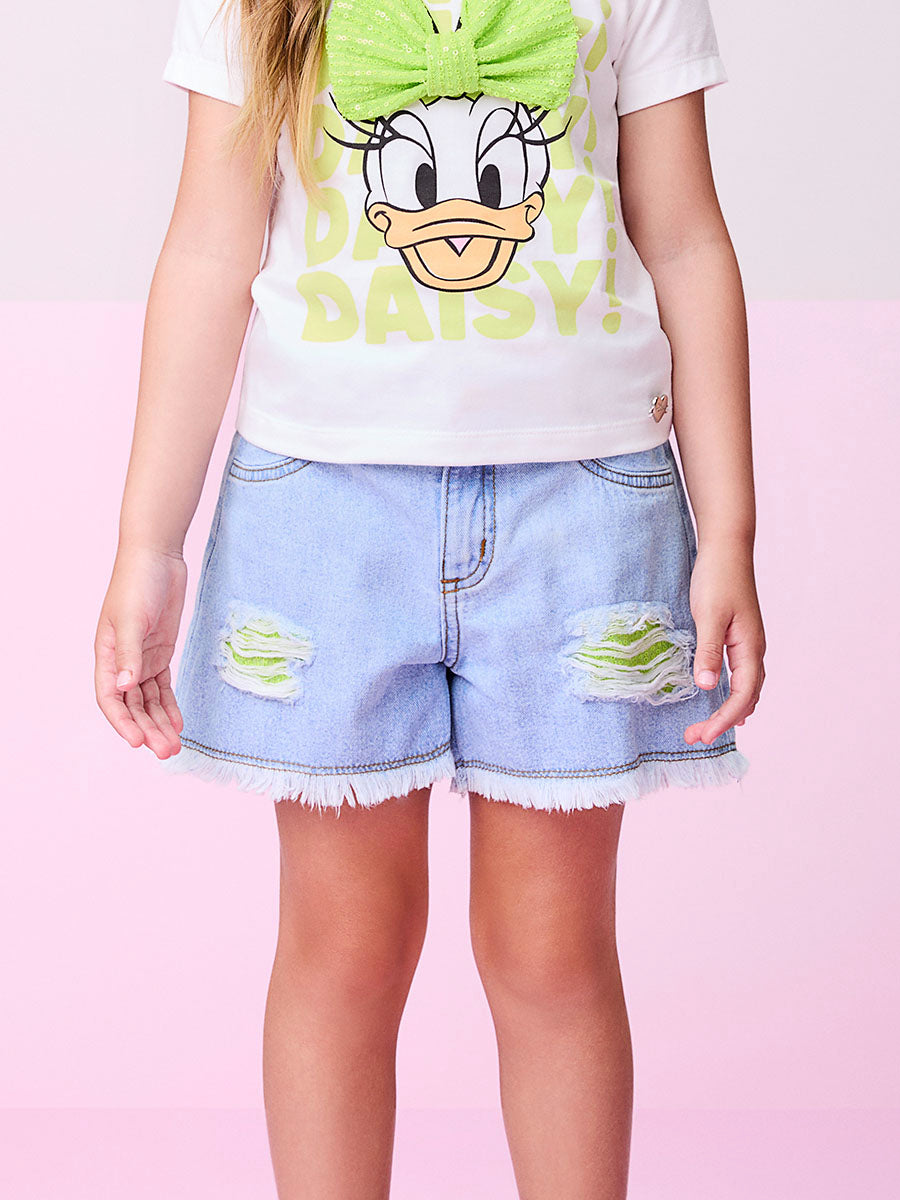 Shorts Infantil Momi Verão Jeans
