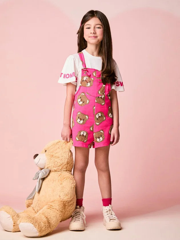 Blusa Infantil Momi Inverno Manga Curta Branca Sweet