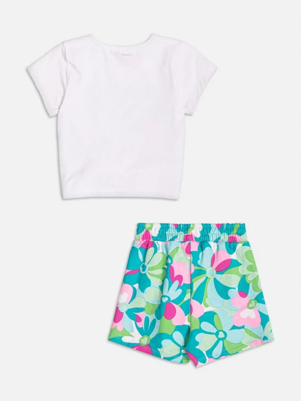 Conjunto Infantil Momi Verão Shorts Saia e Blusa Jardim