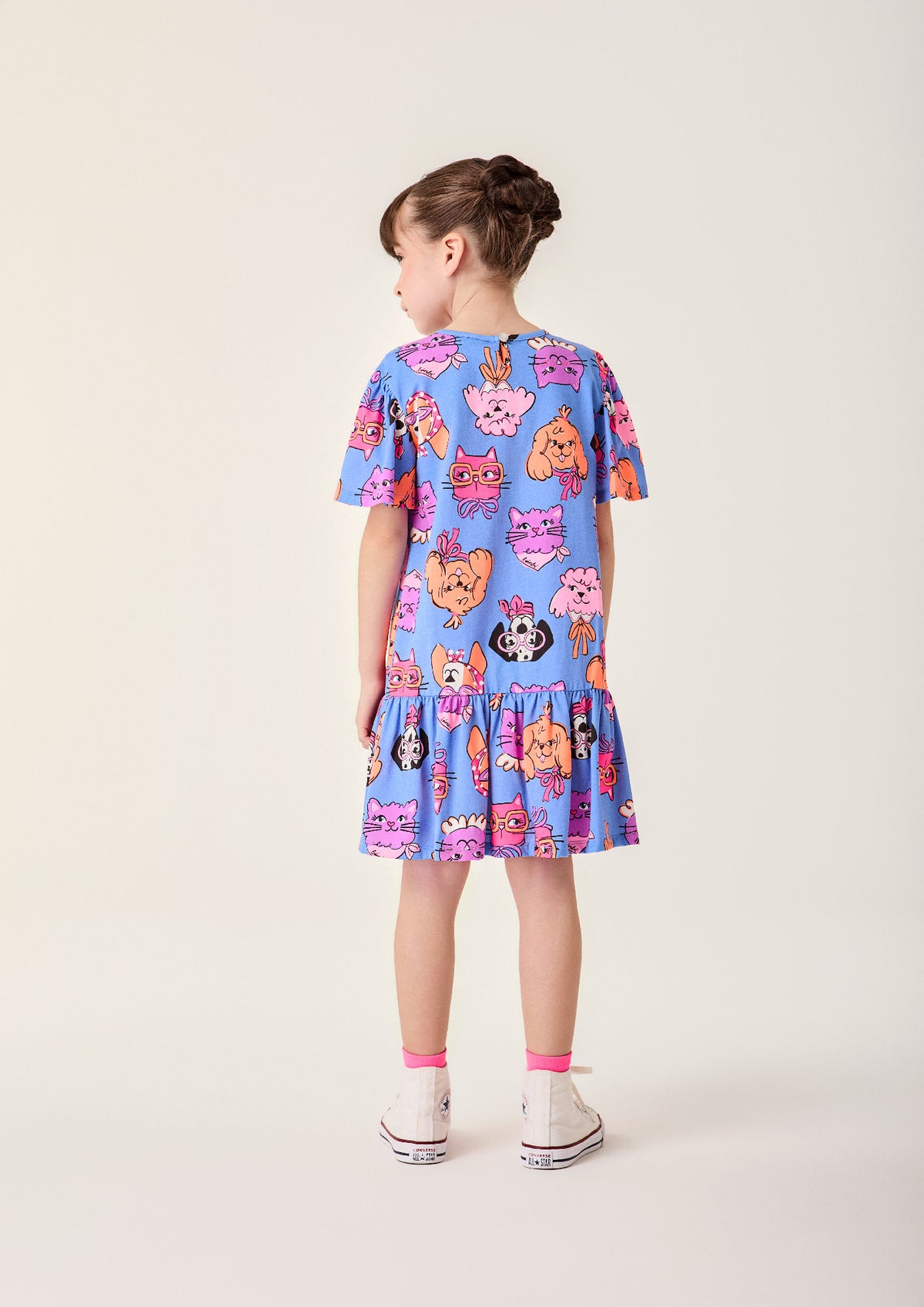 Vestido Infantil Bimbi Azul Pets