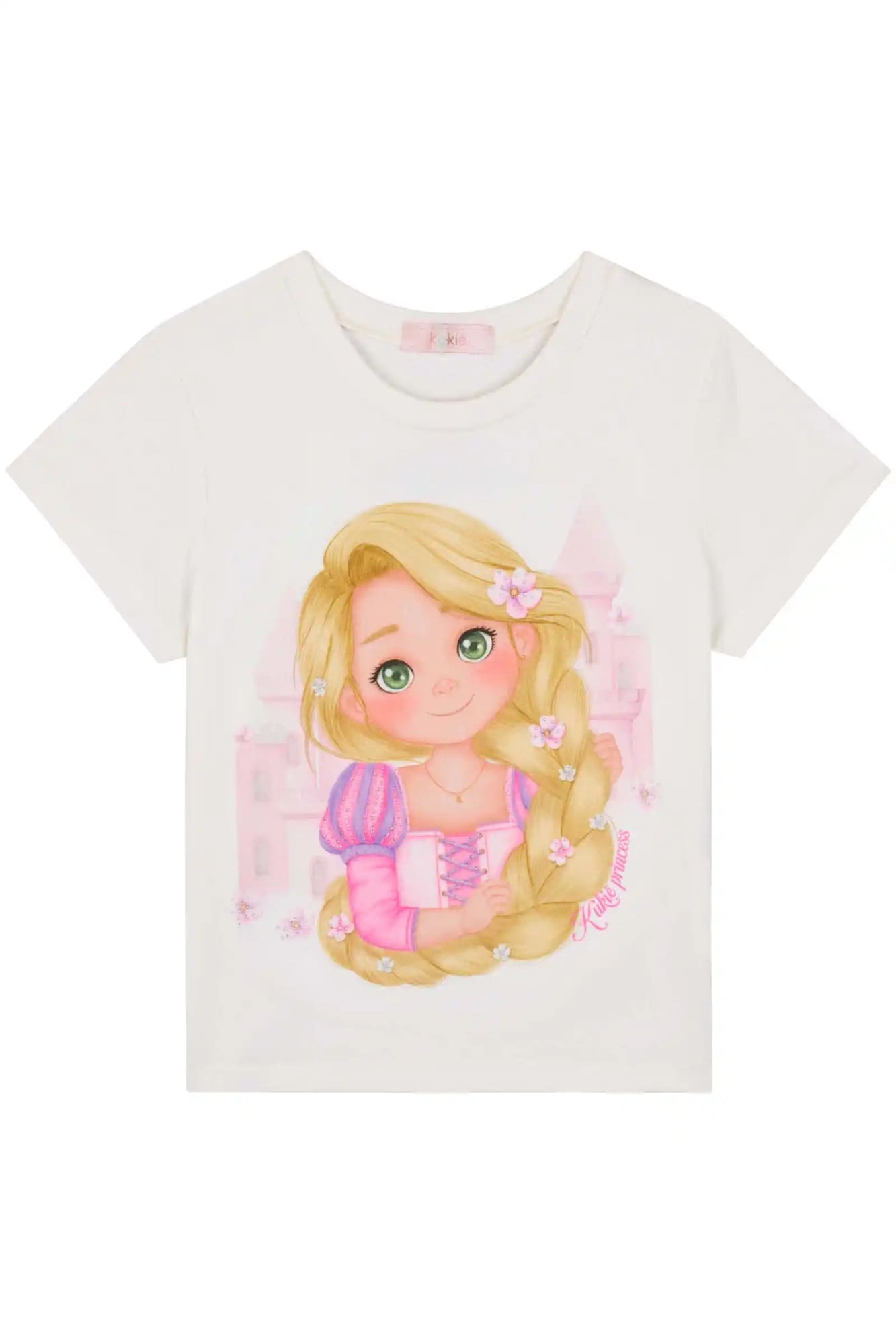 Blusa Infantil Kukiê Verão Branca Princesa Rapunzel