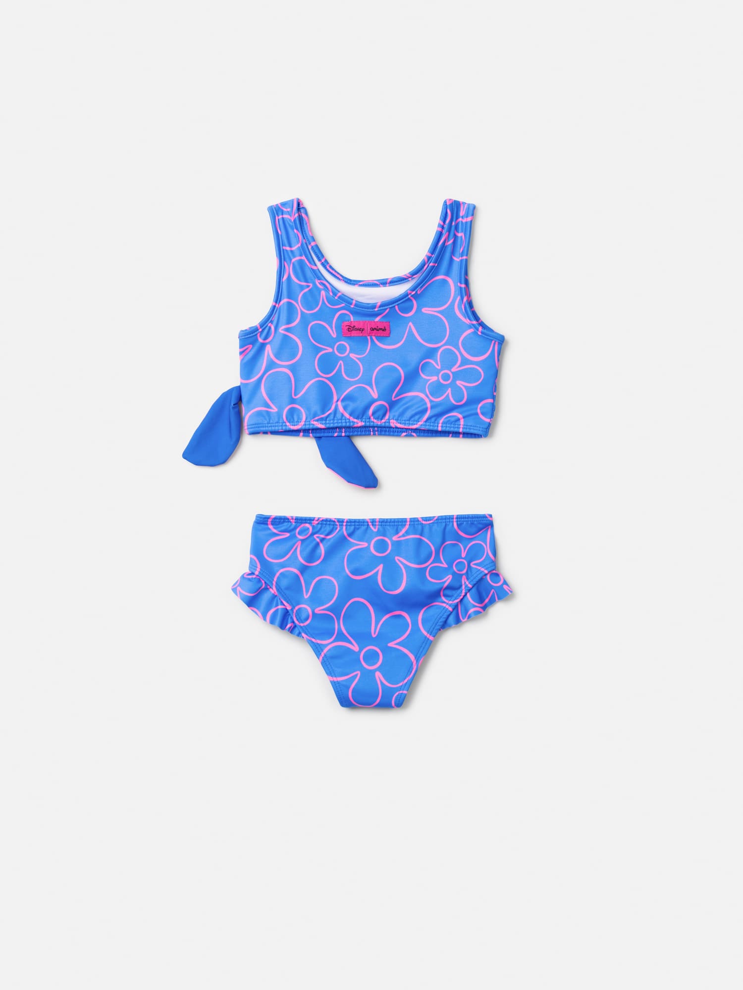 Biquíni Infantil Animê Verão Azul Stitch Disney
