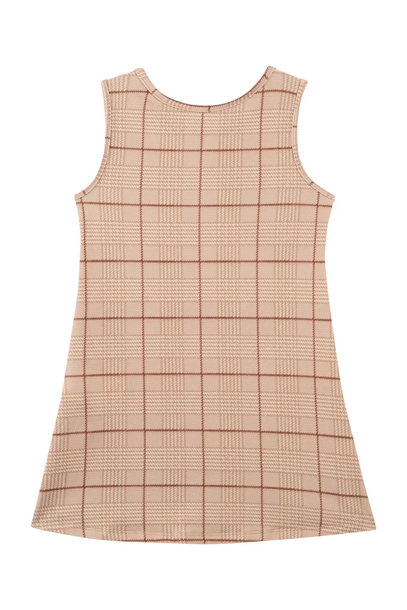 Vestido Infantil Kukiê Inverno Bege com Blusa Manga Longa Coração