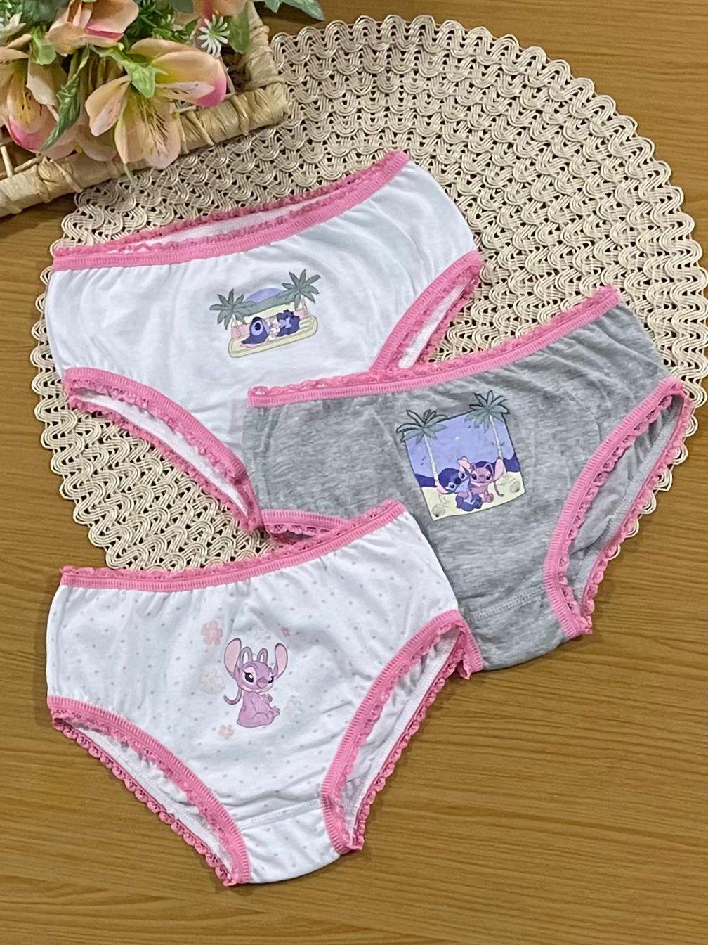 Kit Calcinha Infantil Lupo Stitch Disney