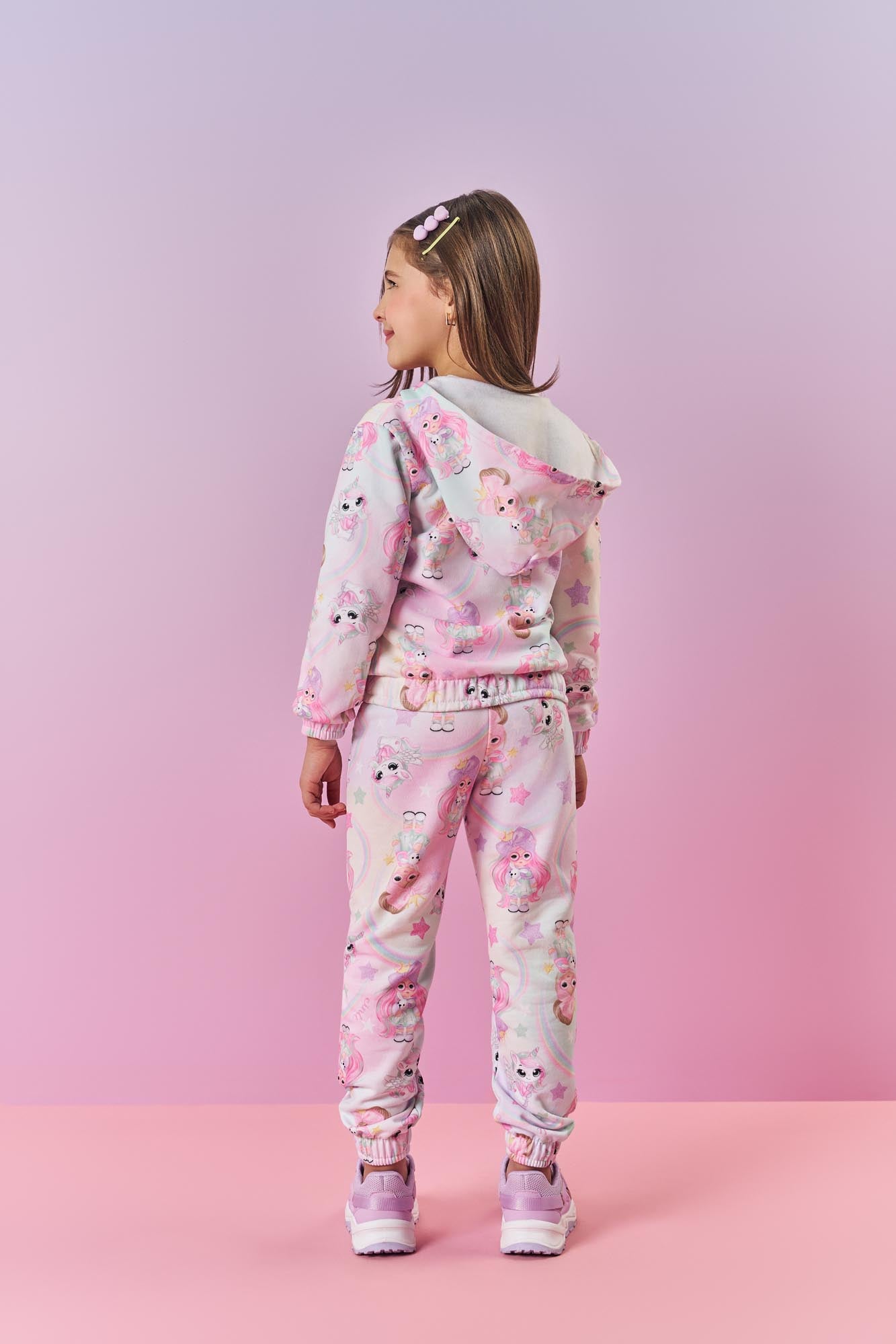 Conjunto Infantil Cinti Inverno Calça e Moletom Flanelado Brilhinho