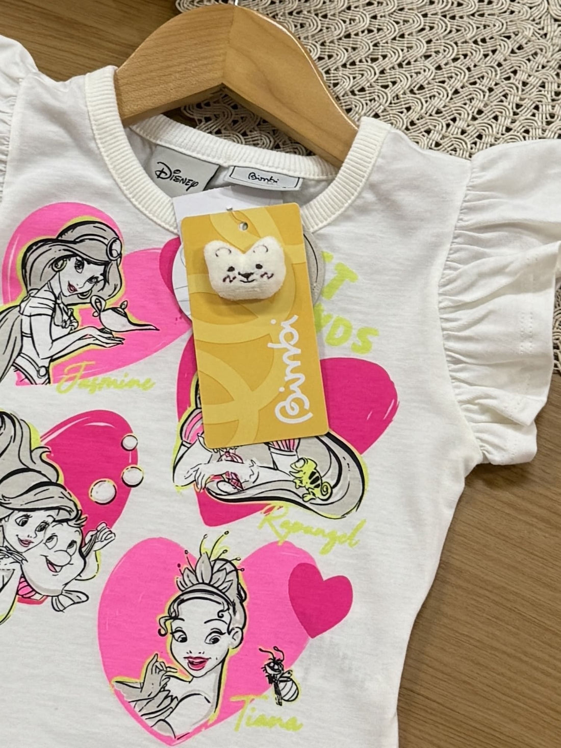 Blusa Infantil Bimbi Verão Branca Princesas Disney