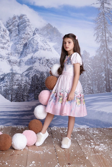 Vestido de Festa Infantil Petit Cherie Inverno Jardim Dos Sonhos - Monnalisa