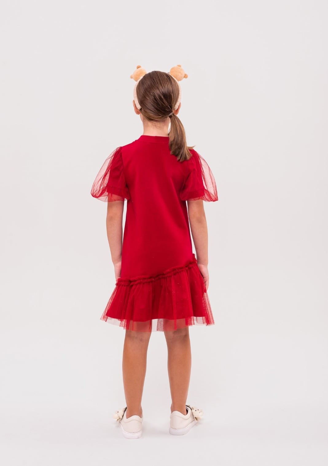 Vestido de Festa Infantil Petit Cherie Inverno Ursinho Love - Monnalisa