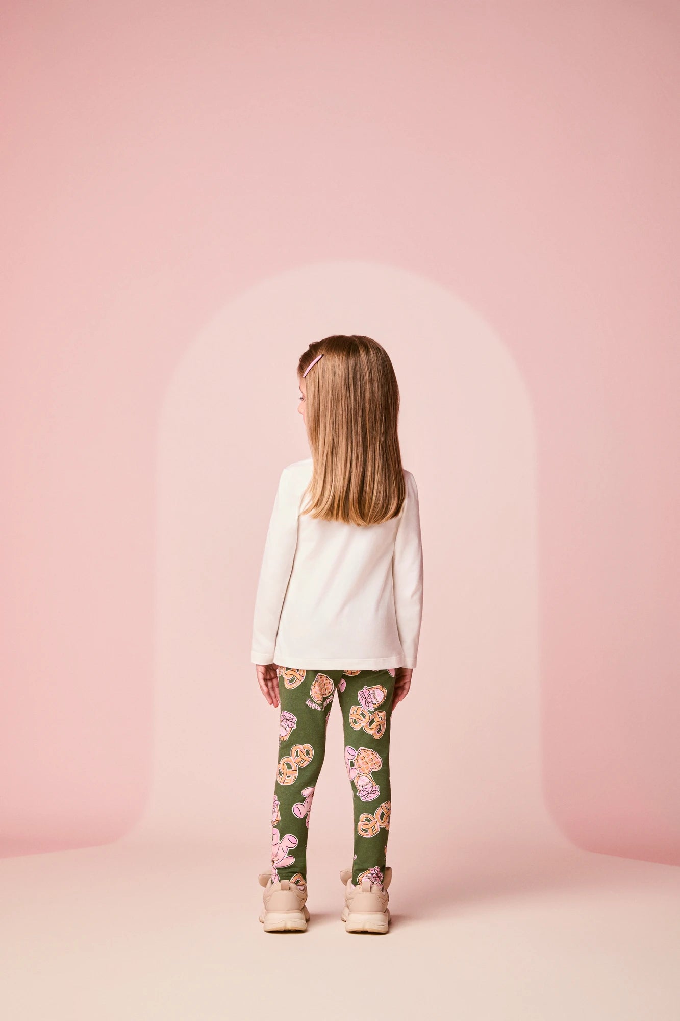 Conjunto Infantil Momi Inverno com Calça Legging Verde e Blusa Manga Longa Docinhos