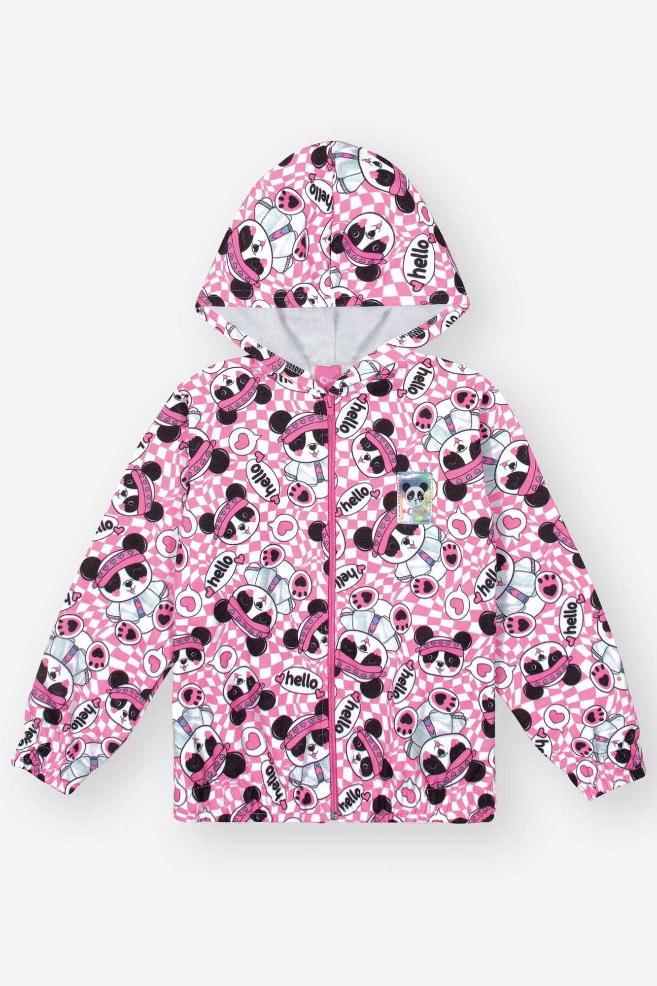 Conjunto Infantil Cinti Inverno Calça e Jaqueta Flanelada Panda