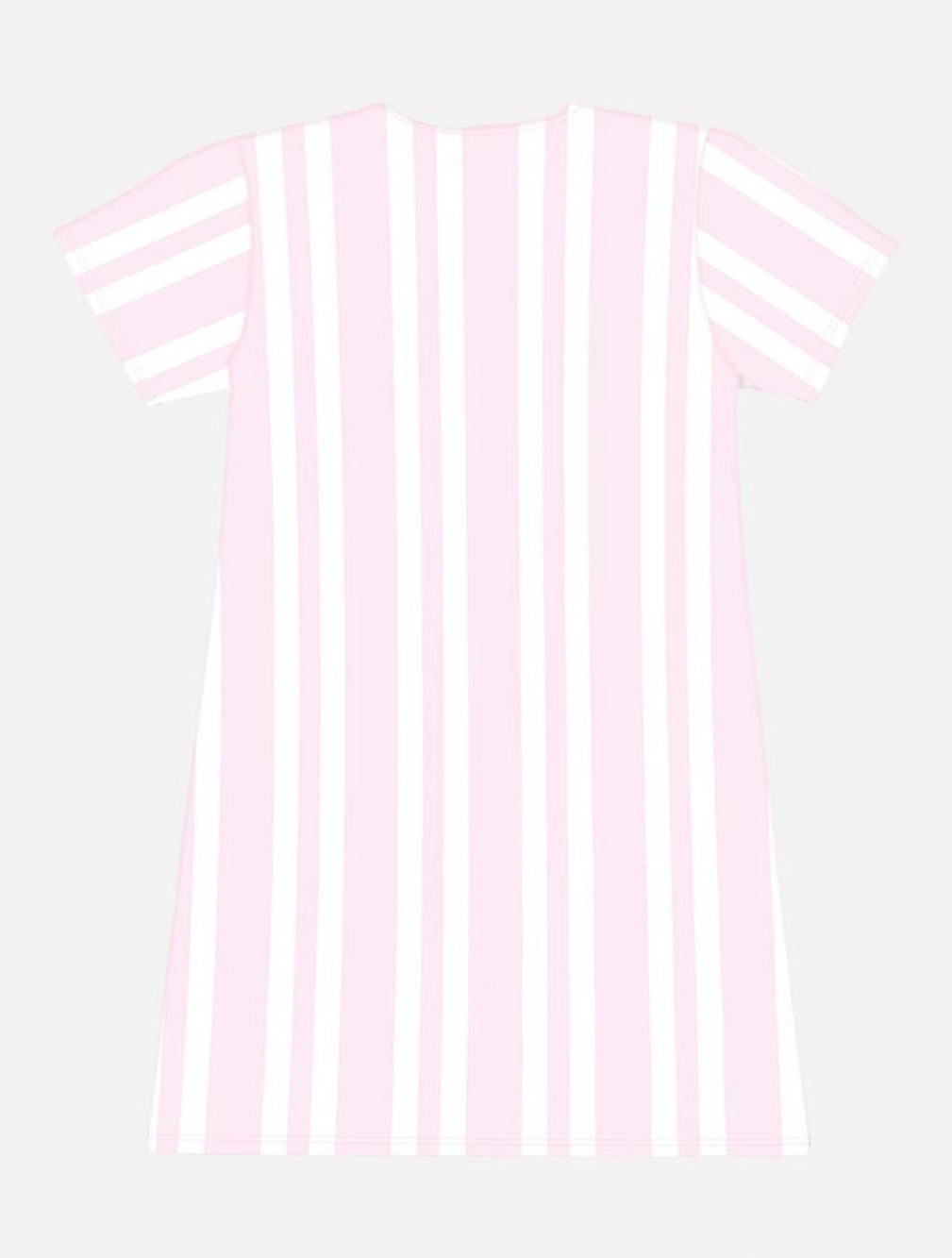 Vestido Infantil Cinti Verão Rosa Listrado Gatinha