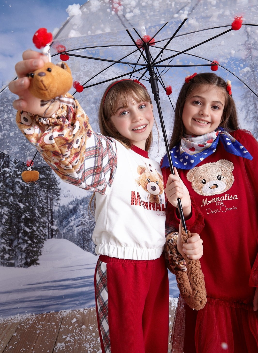 Conjunto Infantil Petit Cherie Inverno Com Blusa Manga Longa e Calça Ursinha Princesa - Monnalisa