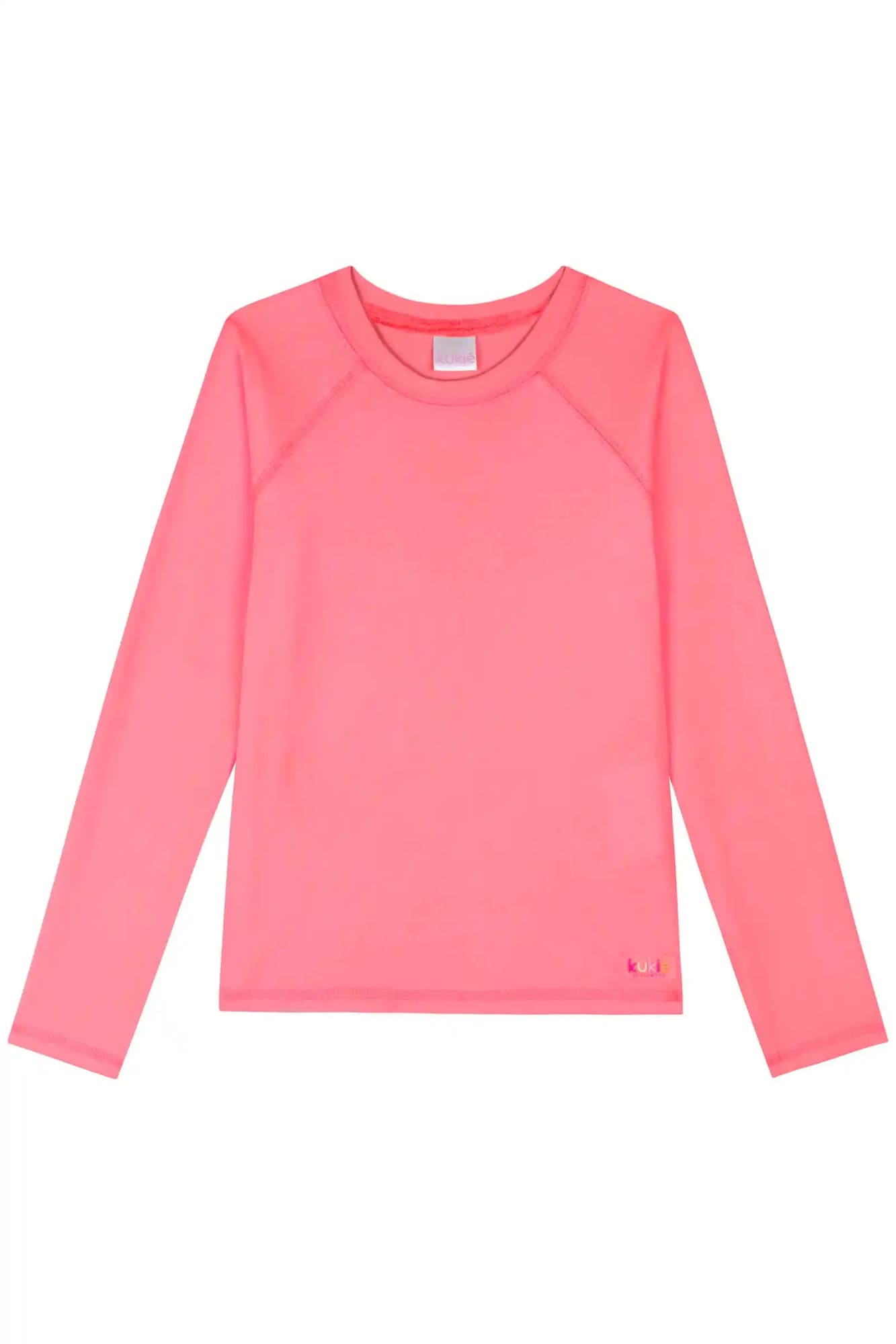 Blusa Infantil com Proteção Solar Kukiê Verão Rosa Neon