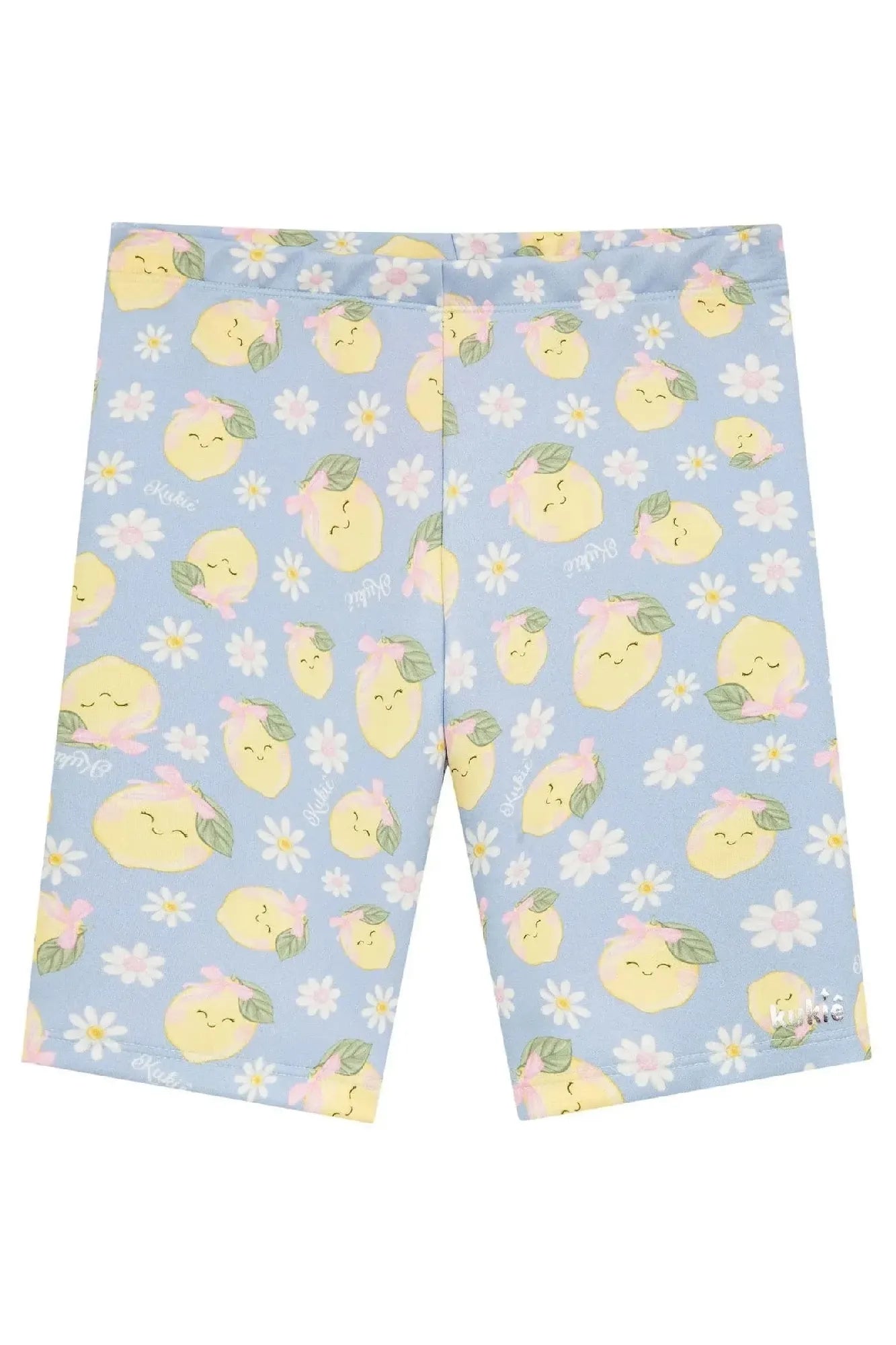 Shorts Ciclista Infantil Menina Kukiê Azul Limãozinho