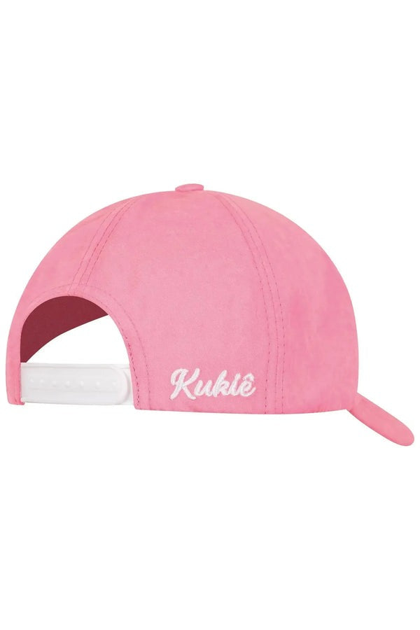 Boné Infantil Kukiê Verão Rosa Coração Tricô