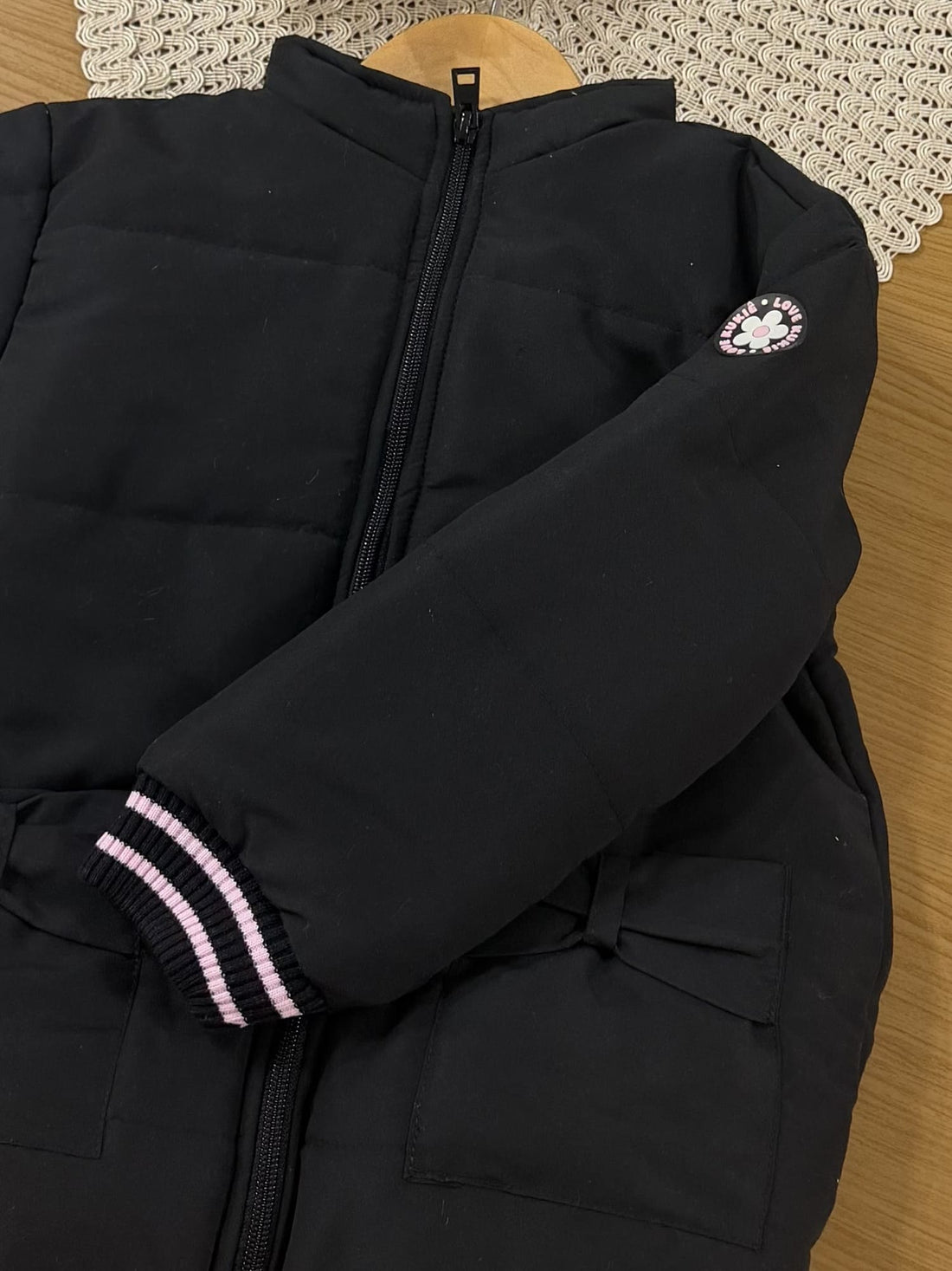 Jaqueta Infantil Kukiê Inverno Puffer Preta