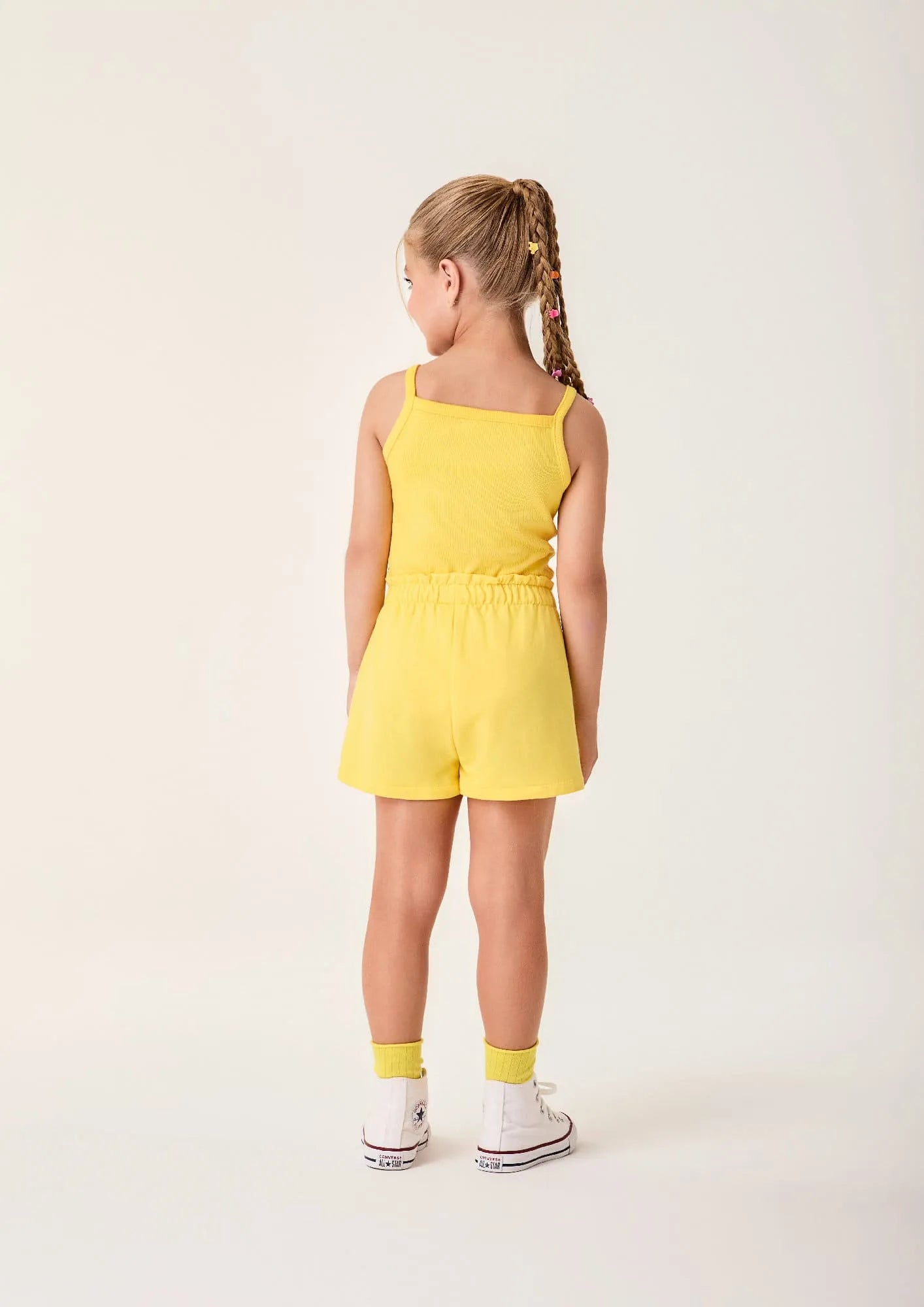 Conjunto Infantil Menina Bimbi com Shorts e Blusa Amarela