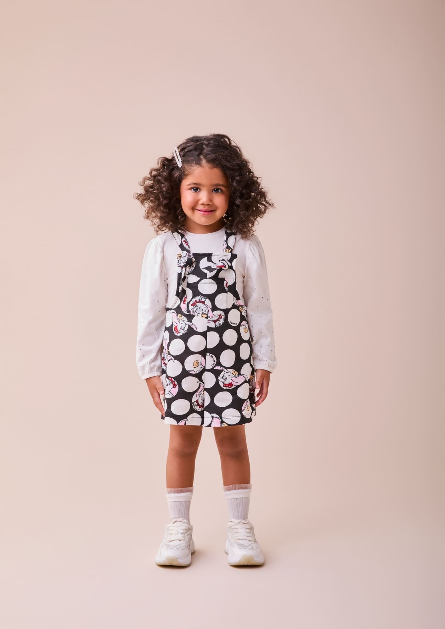 Jardineira Infantil Momi Inverno Moletinho Dumbo