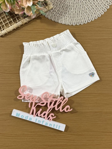 Shorts Infantil Cinti Verão Branco