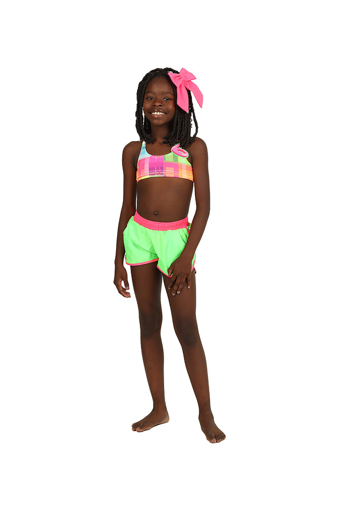 Shorts Infantil Siri Kids Nylon Leticia Verde 39063