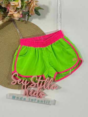 Shorts Infantil Siri Kids Nylon Leticia Verde 39063