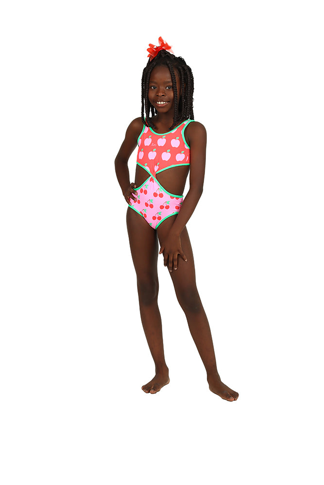 Maiô Infantil Siri Kids Dupla Face Carol Cereja 39099